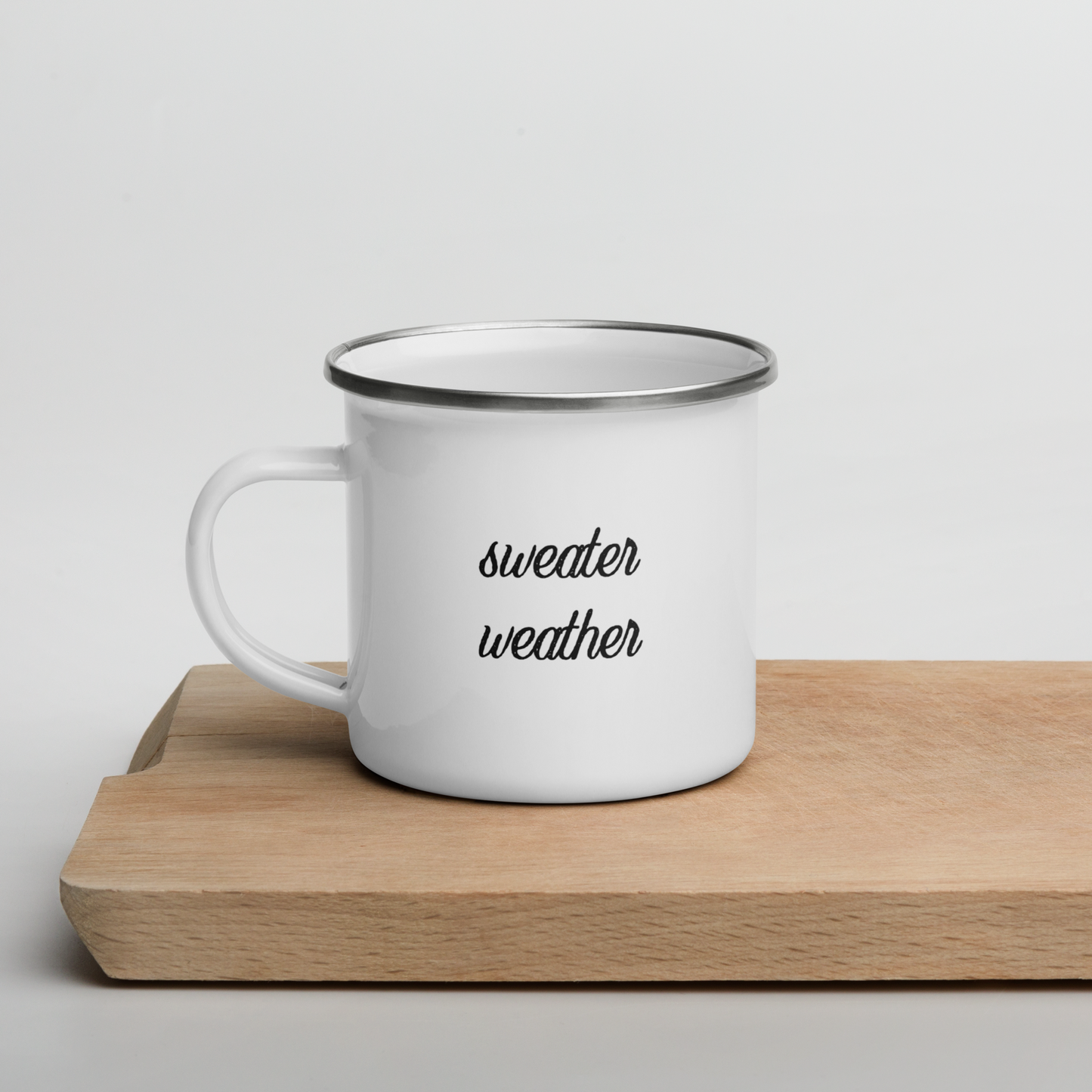 Sweater Weather Enamel Mug
