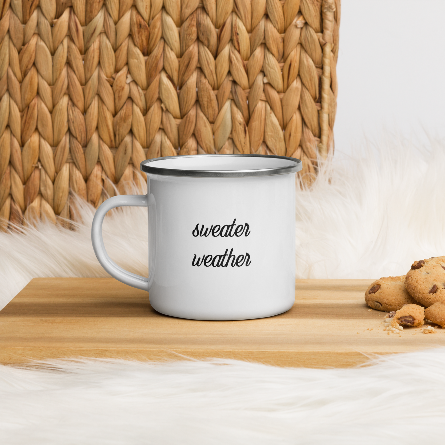 Sweater Weather Enamel Mug