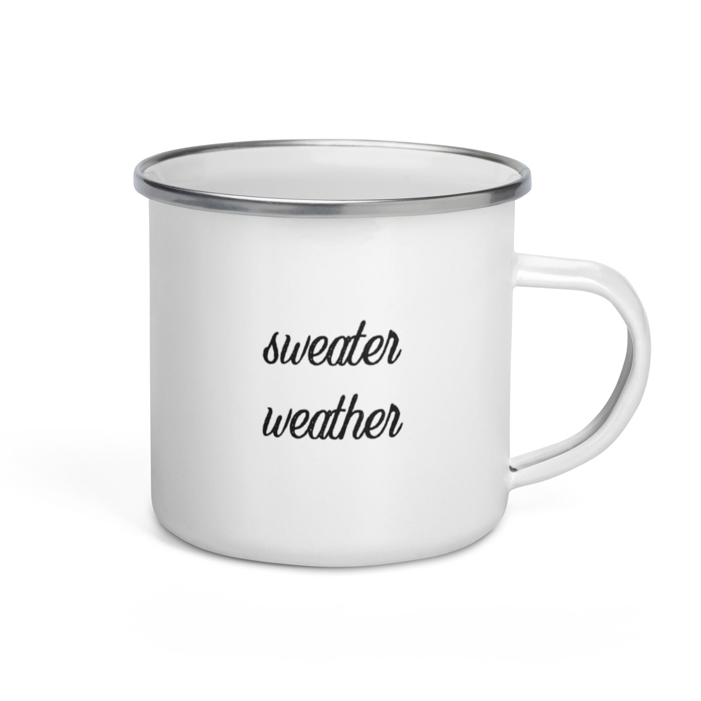Sweater Weather Enamel Mug